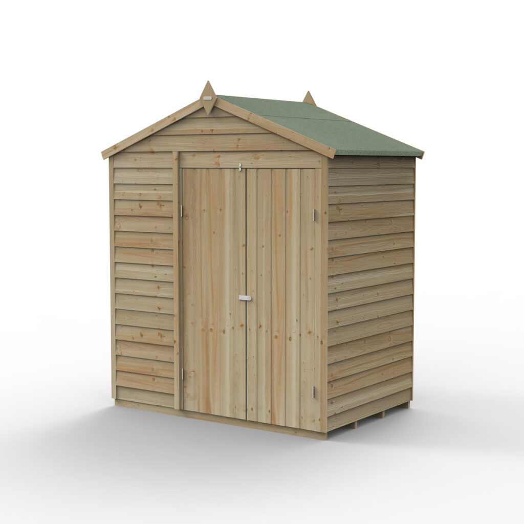 4LIFE Apex Shed 6×4 – Double Door – No Window (Installation) 5013053199695 2